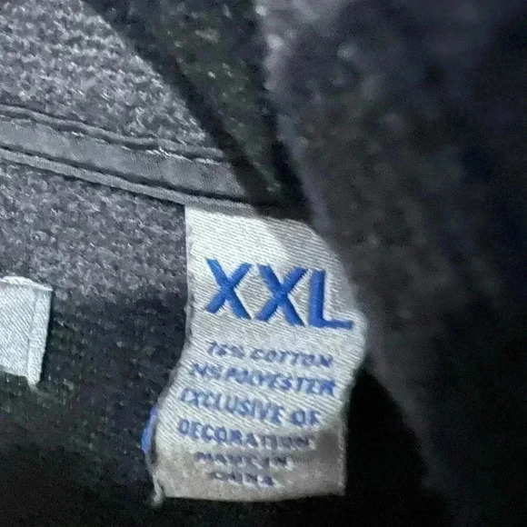 JOHN HENRY MENS BLACK QUARTER ZIP PULLOVER SIZE XXL - Picture 3 of 5